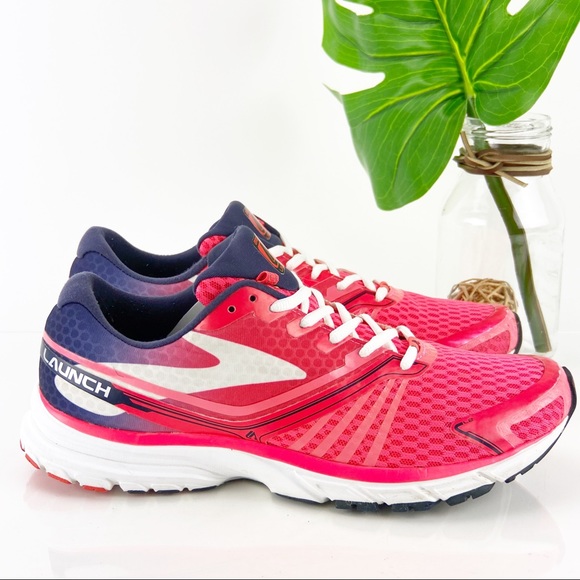 Brooks Launch 2 Running Shoe Pink Cushioned Walk - Picture 7 of 12